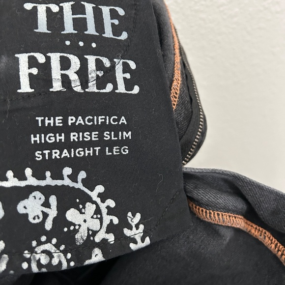 We The Free size 29 The Pacifica high rise slim straight leg jeans charcoal - Picture 10 of 12